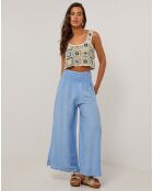 Pantalon 100% Lin Raphaëlle bleu indigo