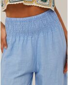 Pantalon 100% Lin Raphaëlle bleu indigo