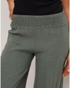 Pantalon 100% Lin Raphaëlle vert kaki