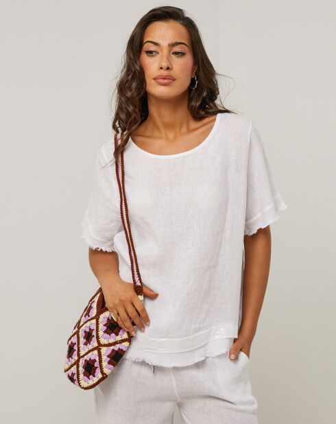 Tunique 100% Lin Cassie blanche