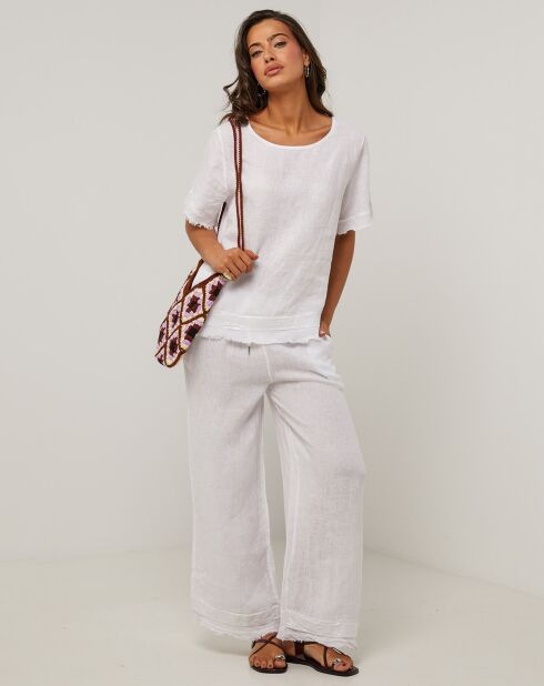 Tunique 100% Lin Cassie blanche