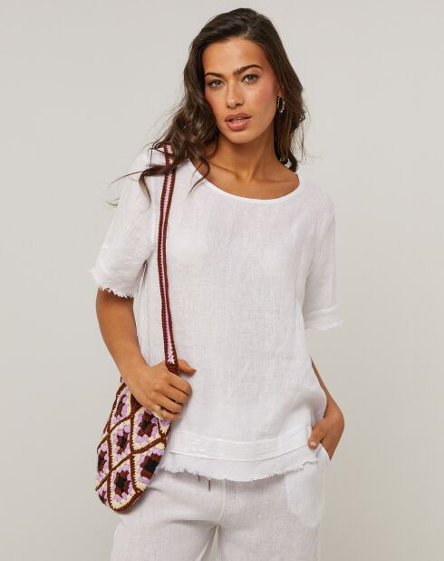 Tunique 100% Lin Cassie blanche