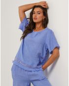 Tunique 100% Lin Cassie bleu indigo