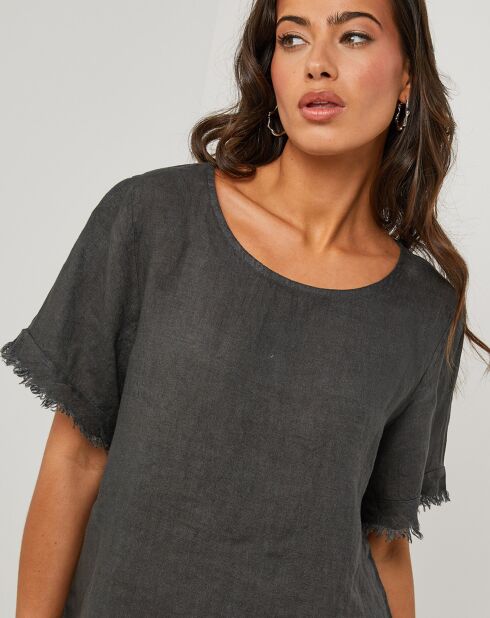 Tunique 100% Lin Cassie noire