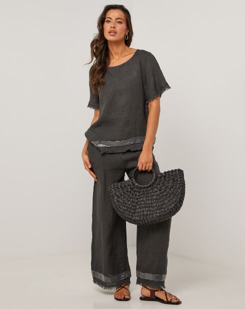 Tunique 100% Lin Cassie noire