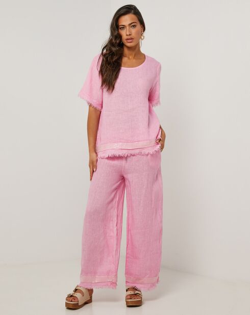 Tunique 100% Lin Cassie rose