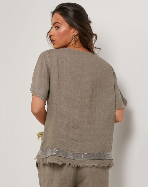 Tunique 100% Lin Cassie taupe