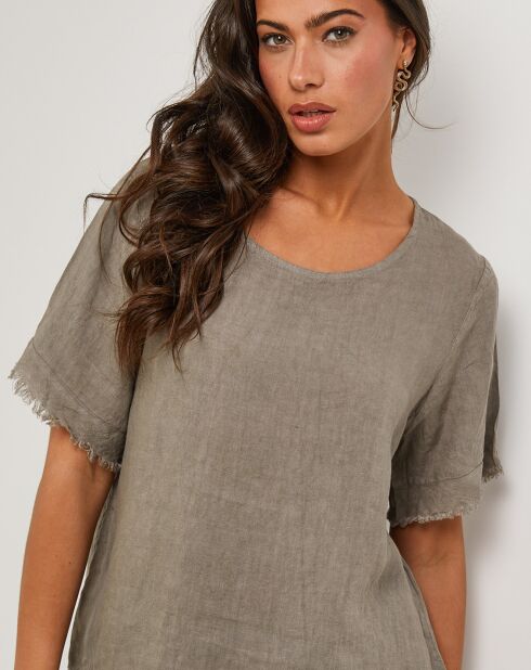 Tunique 100% Lin Cassie taupe