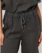 Pantalon 100% Lin Laura noir