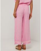 Pantalon 100% Lin Laura rose
