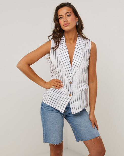 Veste 100% Lin Elise blanche