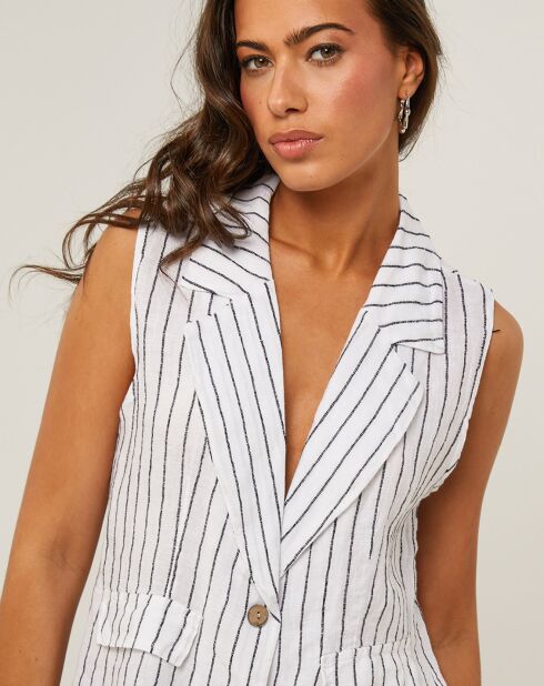 Giacca Elise bianca 100% lino