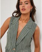 Veste 100% Lin Elise vert kaki