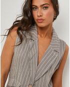 Veste 100% Lin Elise taupe