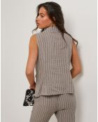 Veste 100% Lin Elise taupe