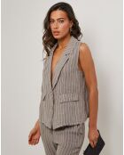 Veste 100% Lin Elise taupe