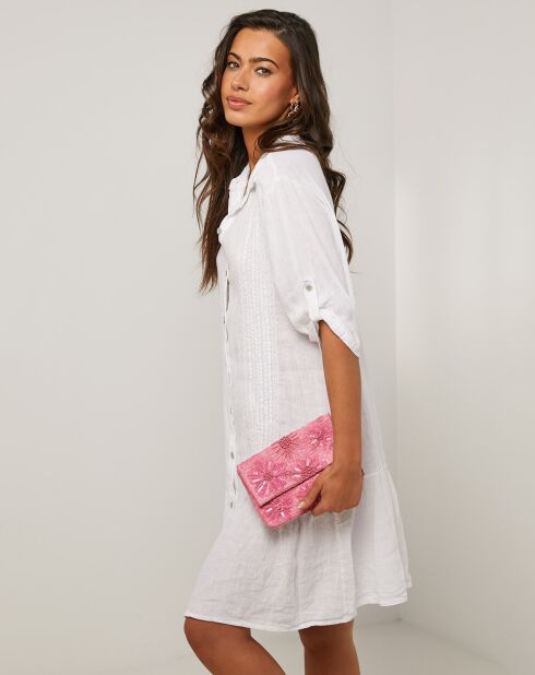 Robe 100% Lin Sacha blanche