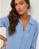 Robe 100% Lin Sacha bleu indigo