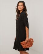 Robe 100% Lin Sacha noire