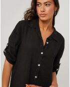 Robe 100% Lin Sacha noire