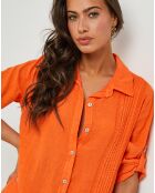 Robe 100% Lin Sacha orange