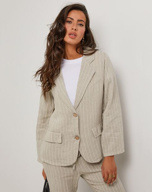 Veste 100% Lin Julie beige