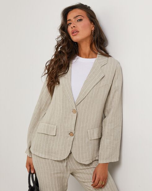 Veste 100% Lin Julie beige