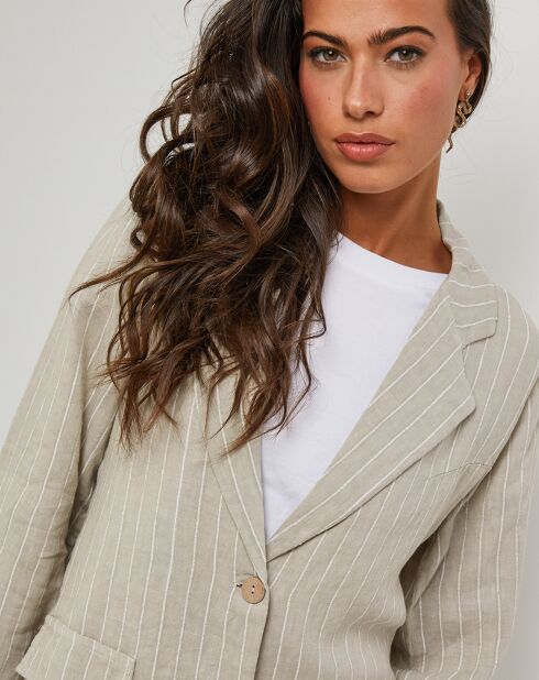 Veste 100% Lin Julie beige