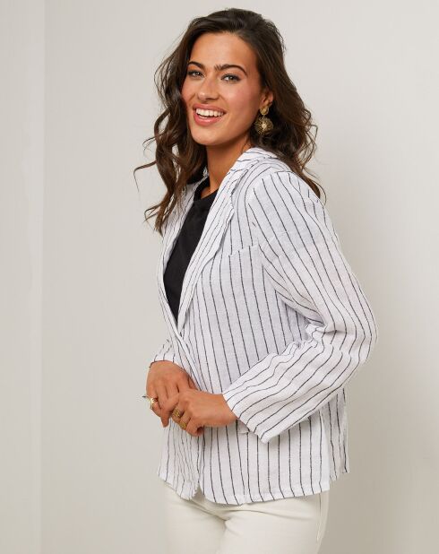 Veste 100% Lin Julie blanche