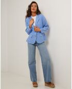 Veste 100% Lin Julie bleu indigo