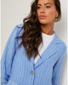 Veste 100% Lin Julie bleu indigo