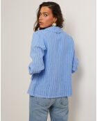 Veste 100% Lin Julie bleu indigo