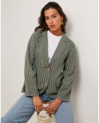 Veste 100% Lin Julie vert kaki