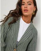 Veste 100% Lin Julie vert kaki