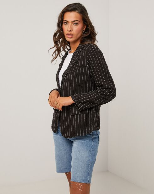 Veste 100% Lin Julie noire