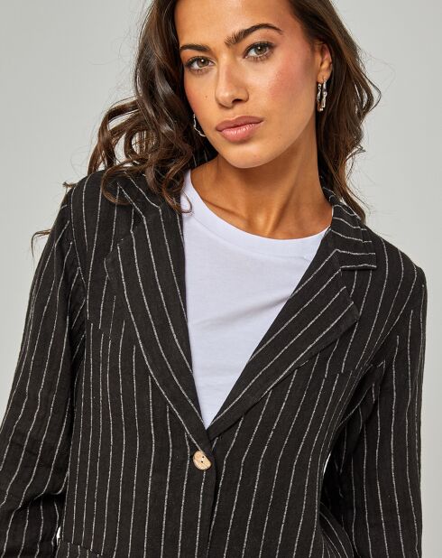 Veste 100% Lin Julie noire