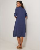 Robe 100% Lin Manon bleu marine