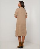 Robe 100% Lin Manon camel