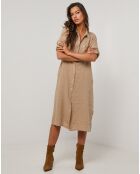 Robe 100% Lin Manon camel