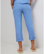 Pantalon 100% Lin Marie bleu indigo