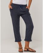 Pantalon 100% Lin Marie bleu marine