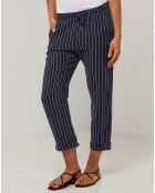 Pantalon 100% Lin Marie bleu marine