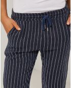 Pantalon 100% Lin Marie bleu marine