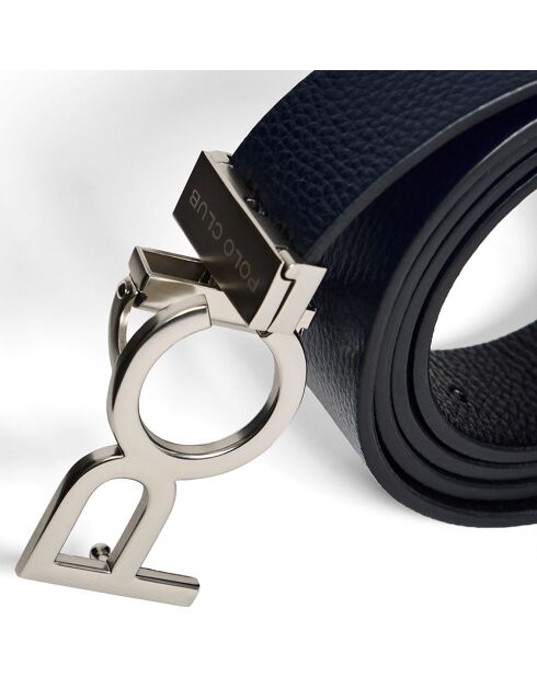 Ceinture 100% Cuir Bennet noir/navy