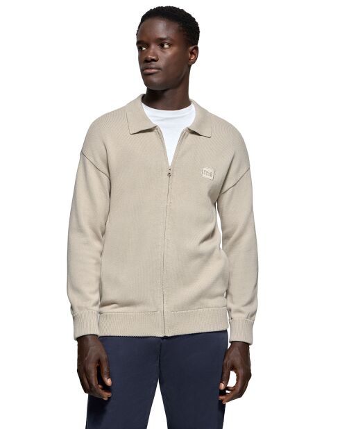Cardigan Block Patch Cardigan pierre