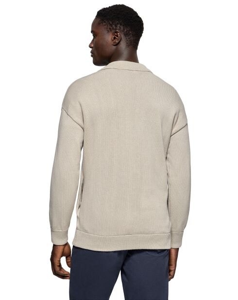 Cardigan Block Patch Cardigan pierre