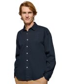 Chemise Block Pc Loose Twill navy