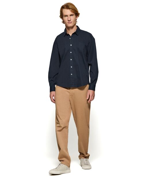 Chemise Block Pc Loose Twill navy