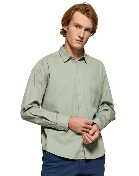 Chemise Block Pc Loose Twill vert jade