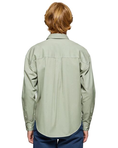 Chemise Block Pc Loose Twill vert jade